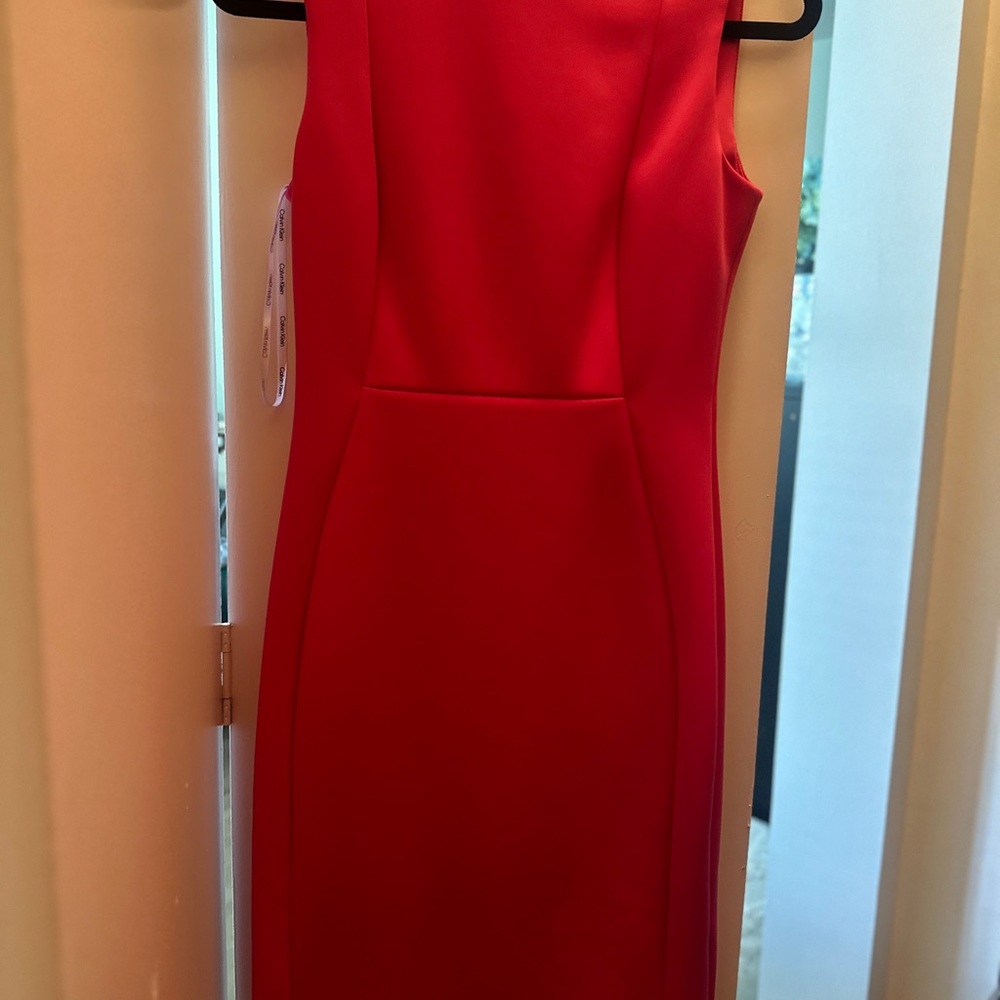 Calvin Klein Vibrant Pink Midi Dress